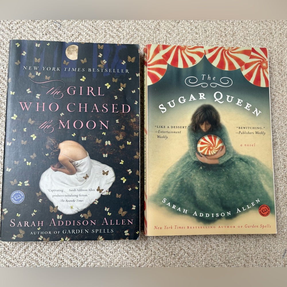 The Girl Who Chased the Moon & The Sugar Queen Books by Sarah Addison Allen.❣️